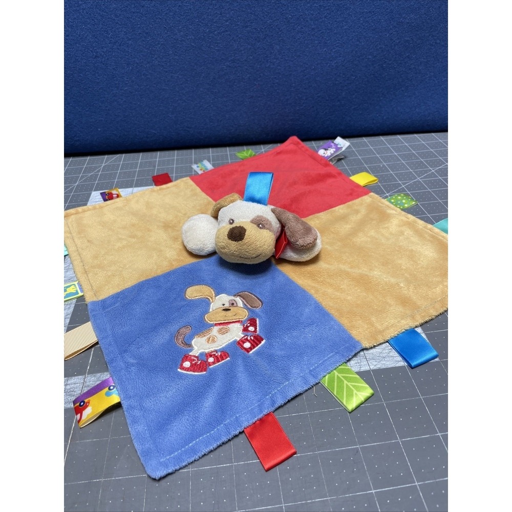 Mary Meyer Taggies Puppy Dog Buddy Lovey Baby Security Blanket 13"x 13"